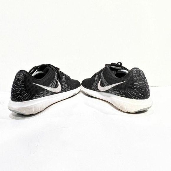 Nike Mens Flex Fury 705298-002 Black White Lace Up Low Top Running Shoes Size 12 - Picture 3 of 8
